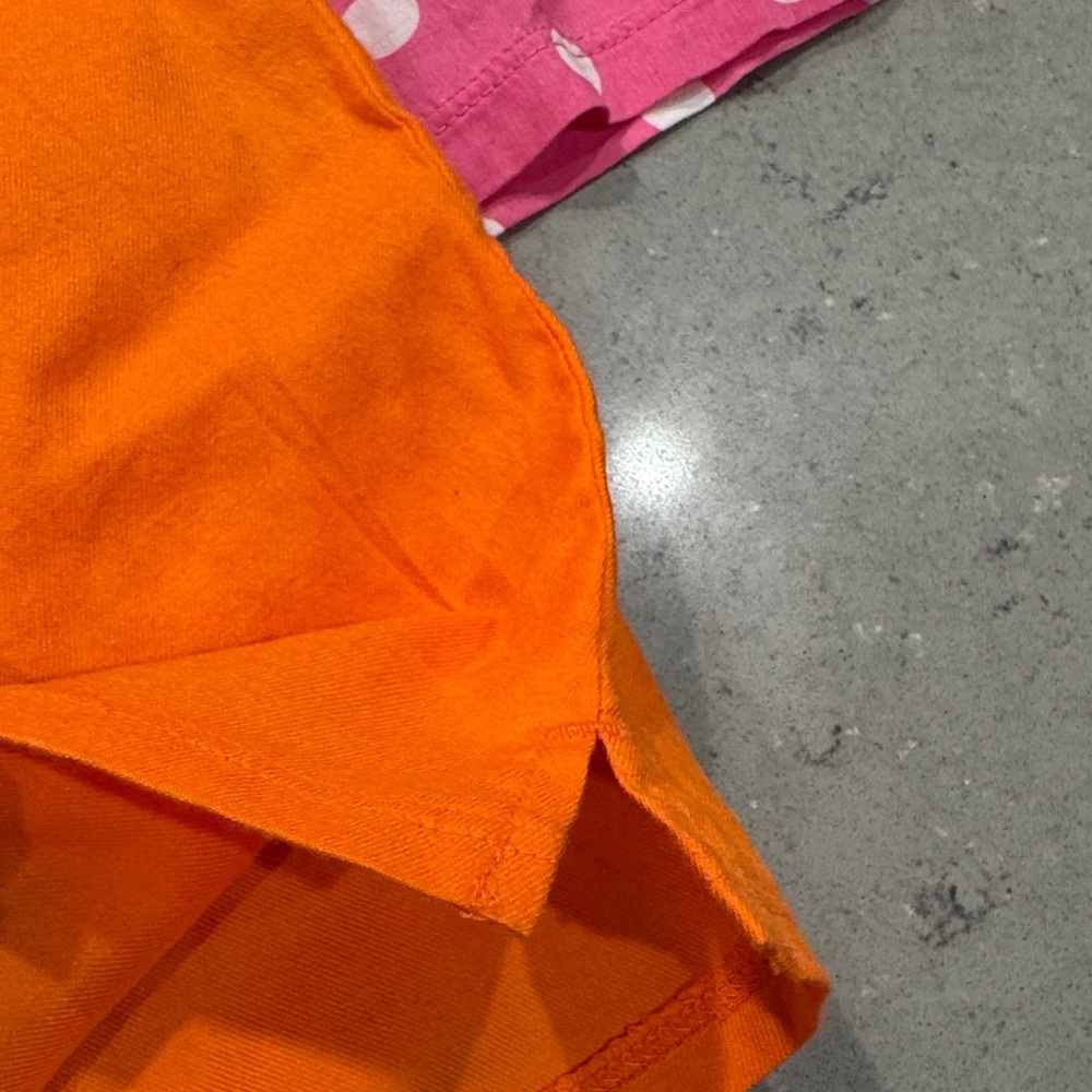 PINK Victoria's Secret Orange and Pink Boxer Shorts Bundle size Medium and Large - Picture 5 of 12